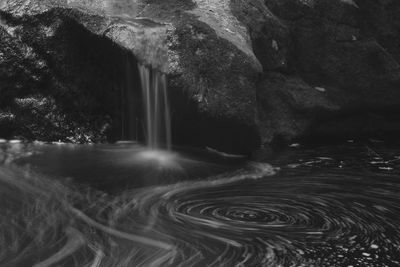 Scenic view of waterfall