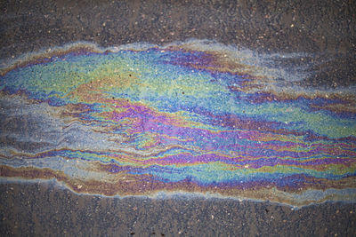 Rainbow over road