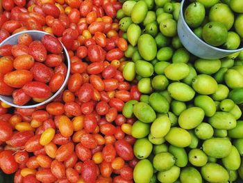 Full frame shot of fruits for sale at market stall