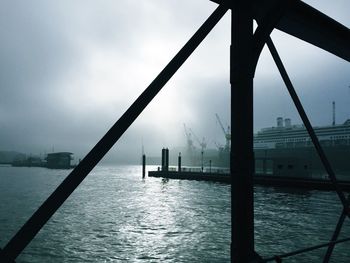 View of bridge over river