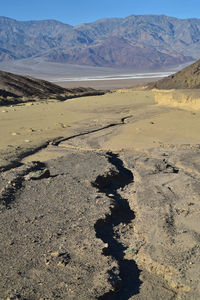 Scenic view of desert against sky