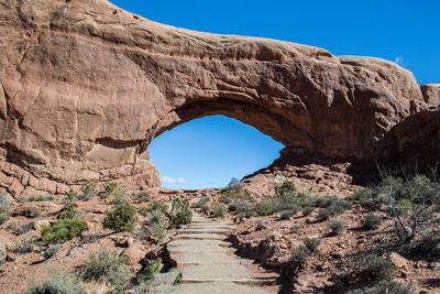 Scenic view of rock formations against sky