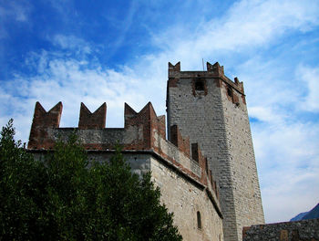 Low angle view of historic building against sky