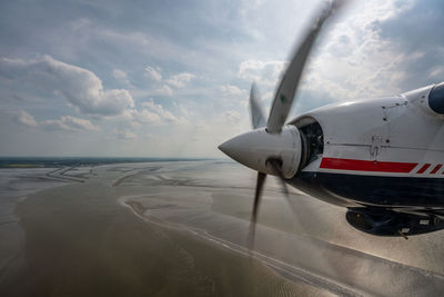 Panoramic view of the wadden sea near the north sea island of juist