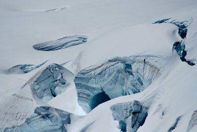 Scenic view of snowcapped mountains