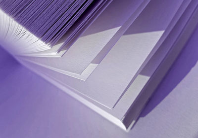 Close-up of blank papers on table