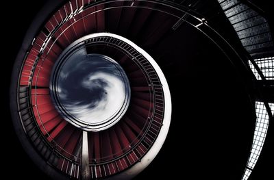 Low angle view of spiral staircase