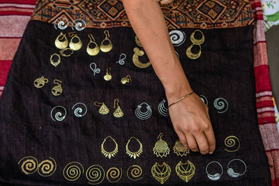 Close-up of woman hand