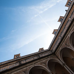 Low angle view of historic building against sky