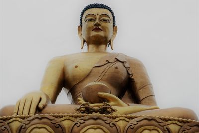 Low angle view of statue of buddha