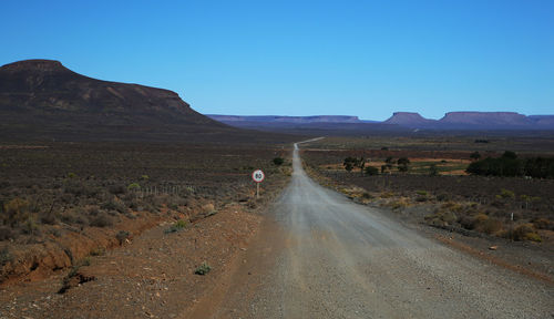 Surface level of country road along landscape