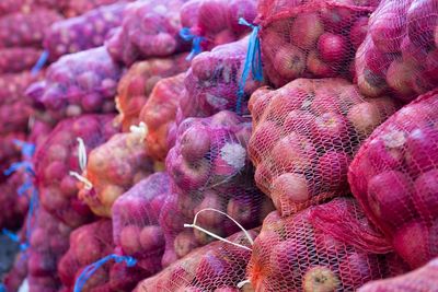 Full frame shot of fruits at market