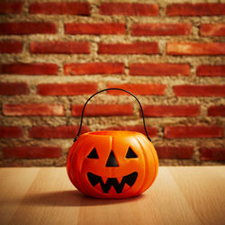 Close-up of pumpkin on table