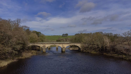 A bridge spanning the river lune at crook o lune in lancashire, uk