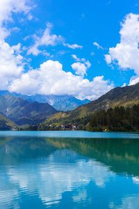 Scenic view of calm lake