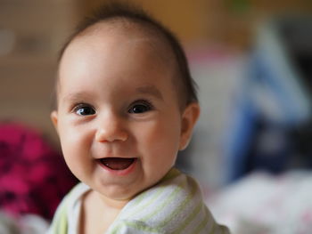 Close-up portrait of cute baby