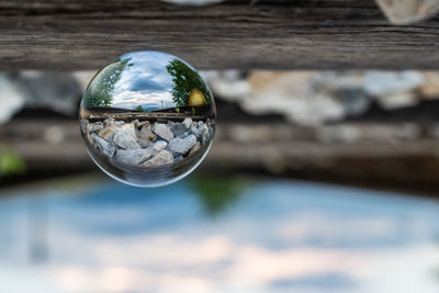 Close-up of crystal ball