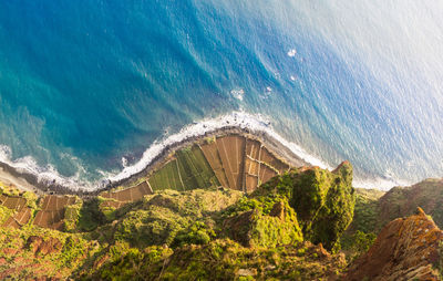 Aerial view of coastline