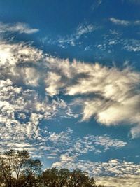 Low angle view of clouds in sky