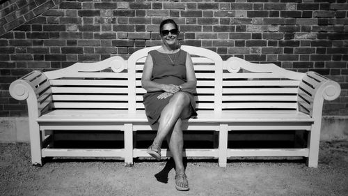 Woman on a bench