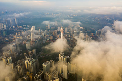 Aerial view of buildings in city