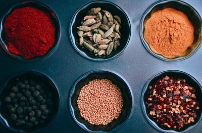 High angle view of vegetables in bowl