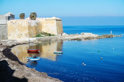 Boats in sea