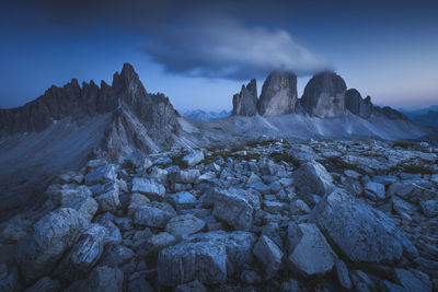 Incredible landscape with the beauty of dolomite mountains, italy.