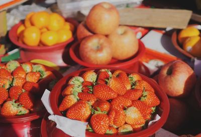 Close-up of strawberries