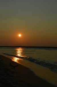 Scenic view of sea during sunset