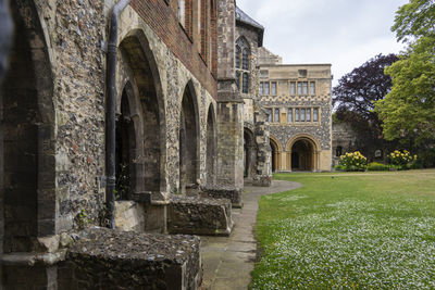 Low angle view of historical building