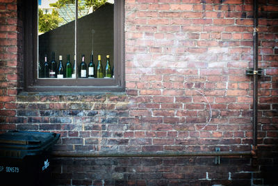 Window on brick wall