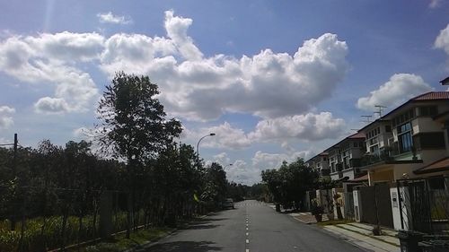 Road passing through trees