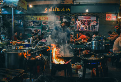 Group of people at restaurant