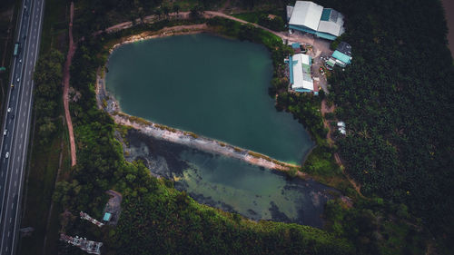 High angle view of landscape