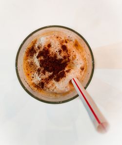 Directly above shot of coffee on table