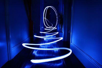 Close-up of illuminated blue light