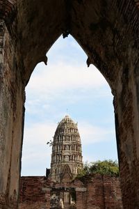 View of old ruins of building