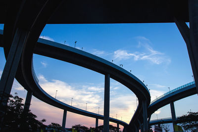 Low angle view of bridge against sky