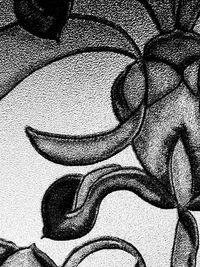 High angle view of human shadow