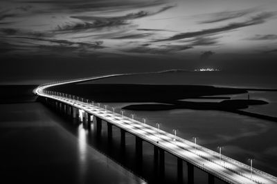 Bridge over river against sky