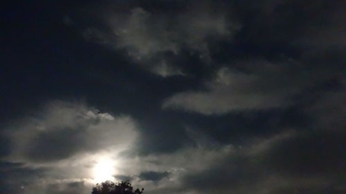 Low angle view of cloudy sky