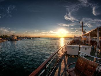 View of sea at sunset