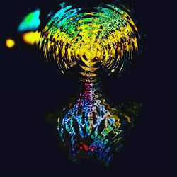 Close-up of illuminated light painting