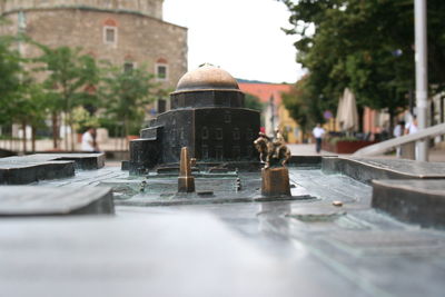 Tilt-shift image of historic building