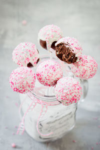 Close-up of cake pops