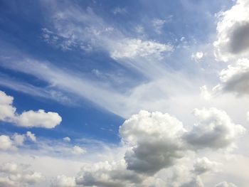 Low angle view of clouds in sky