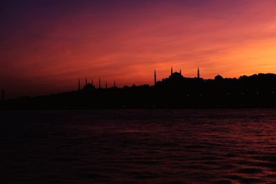 View of sea at sunset