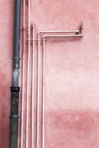 Close-up of pipe on wall