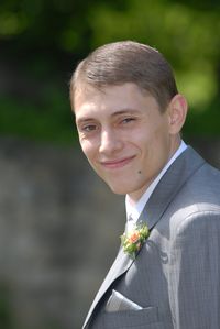 Portrait of smiling man wearing suit